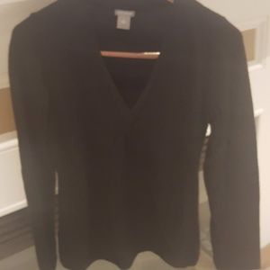 Black sweater w satin trim
